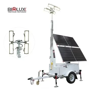 BIGLUX Novo trailer solar móvel e torre com LED e câmera para iluminação