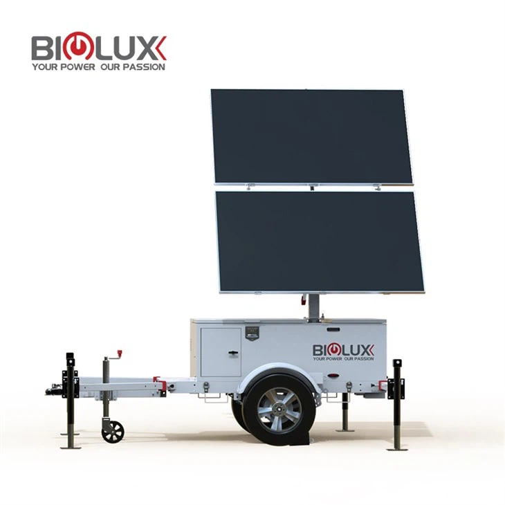 Solar CCTV Tower Mobile Solar CCTV Security Trailer