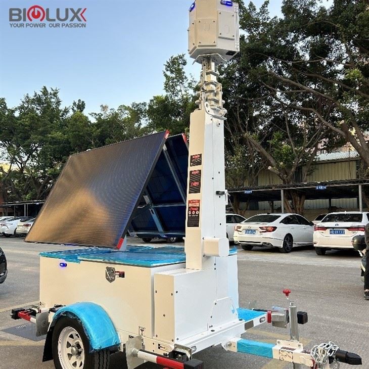 Solar CCTV Tower Mobile Solar CCTV Security Trailer