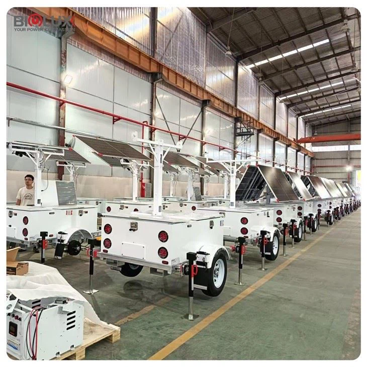 Solar CCTV Tower Mobile Solar CCTV Security Trailer