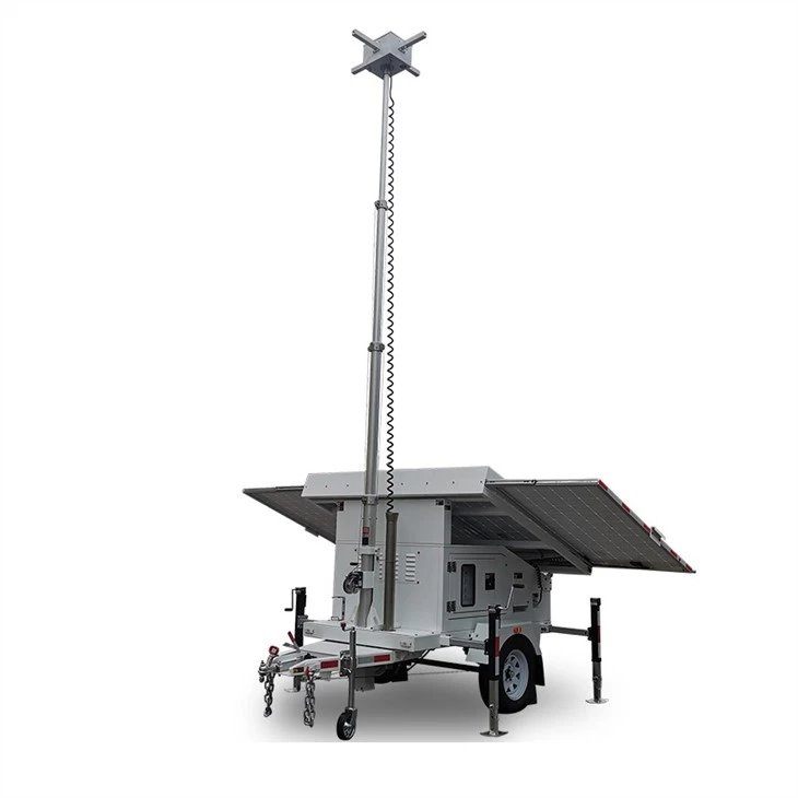 14400WH Solar Surveillance Tower Trailer
