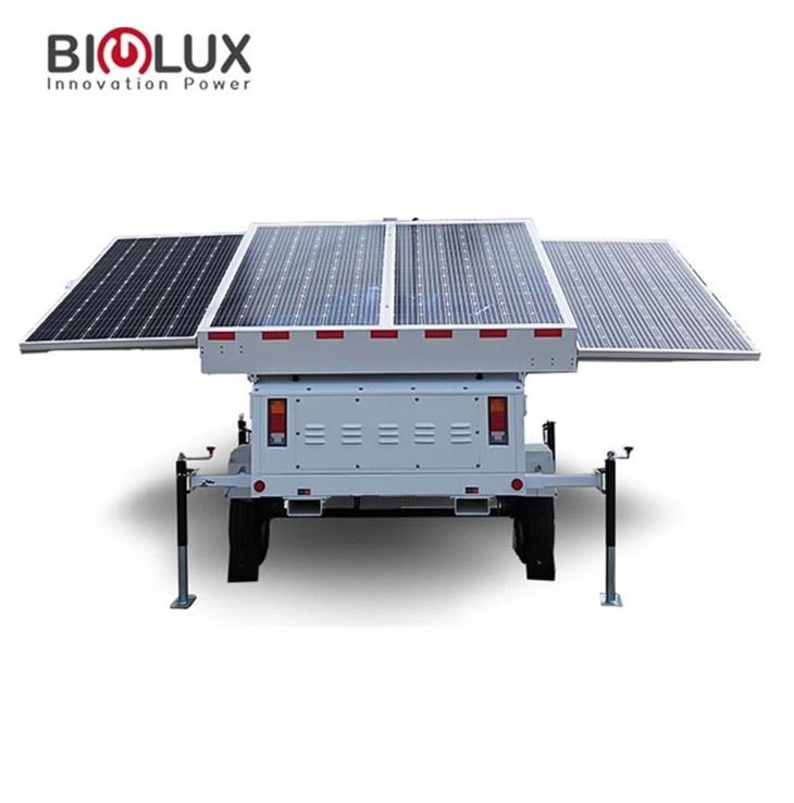 Reboque de sistema de energia solar móvel fora da rede