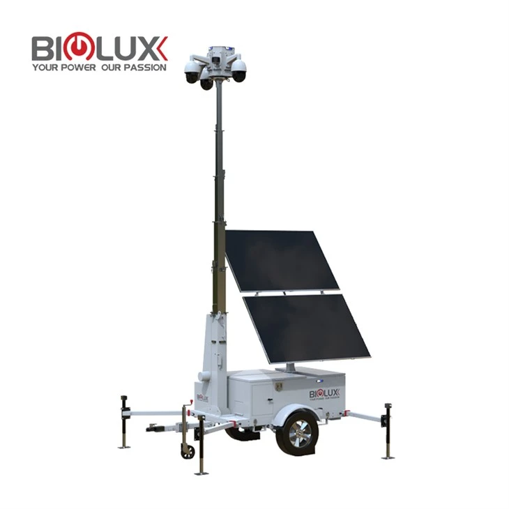 Mobile (Solar-Powered) Security Camera Trailer System For Off-Grid Job Sites